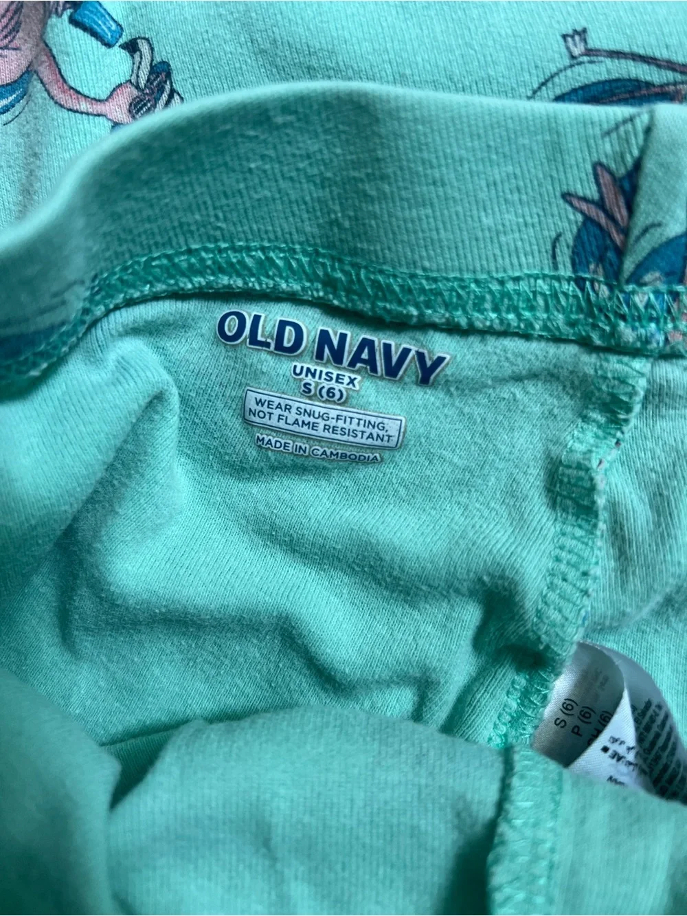 Old Navy cotton Mint Flamingo Sleep Set Short Sleeve Top & Shorts kids 6
